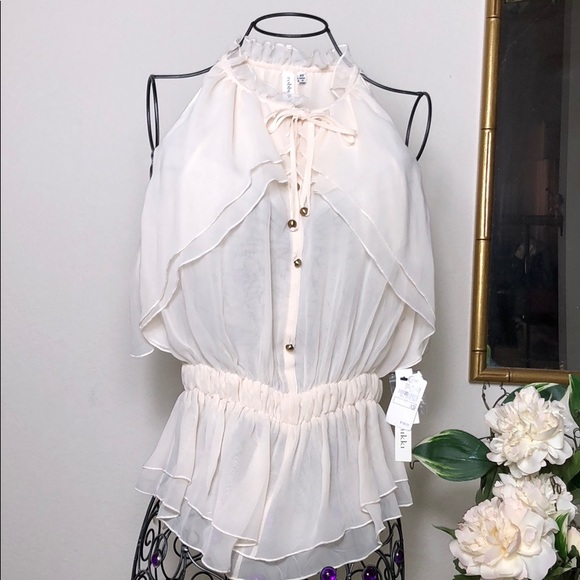 Robbi & Nikki by Robert Rodriguez Tops - 🆕NWT SALE💥🎉HP🎉 Sheer cream sleeveless top